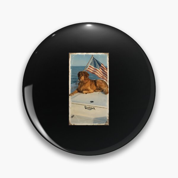 Item preview, Patriotic Golden Retriever American Flag Boat designed and sold by EricWynn72.