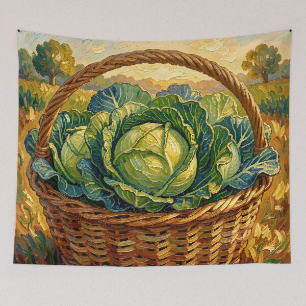 Item preview, Basket of Cabbages After Van Gogh designed and sold by Vicky Brago-Mitchell®.