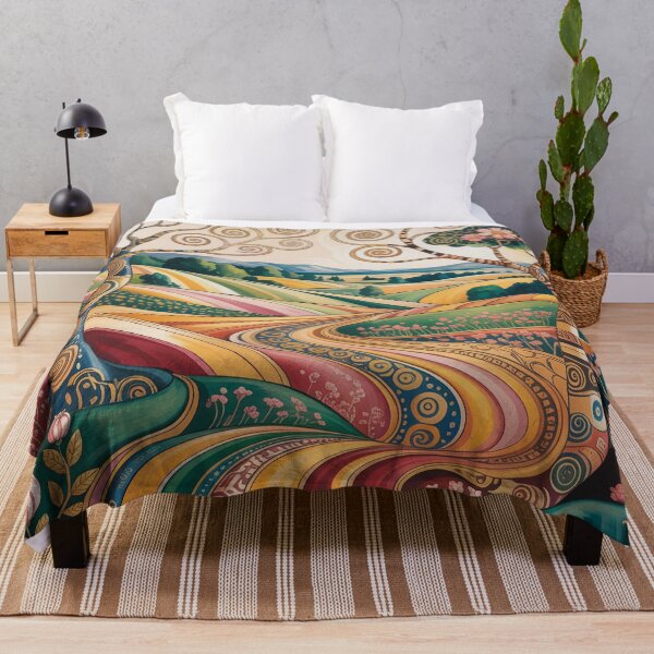 Item preview, Klimt Inspired Golden Art Nouveau Landscape – Ornamental Floral Pattern Luxury Wall Art designed and sold by Tamas Das.