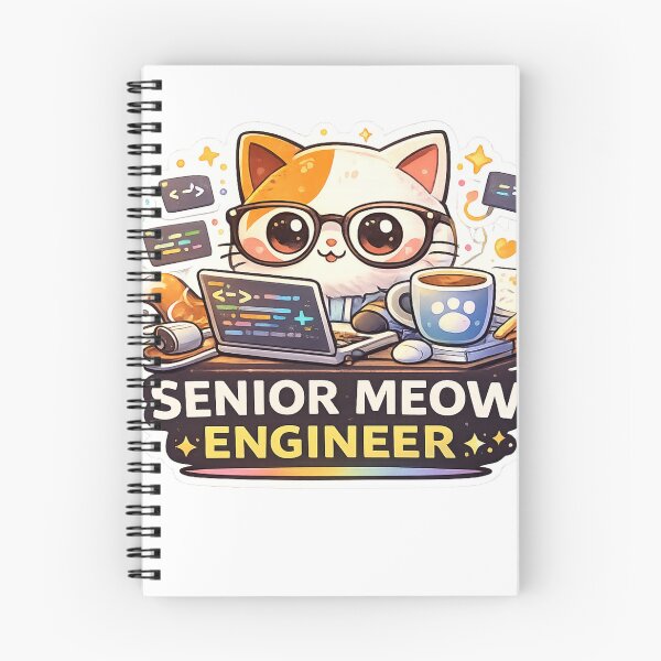 Item preview, Senior Meow Engineer Funny Programmer Cat designed and sold by LitlCalmStudio.