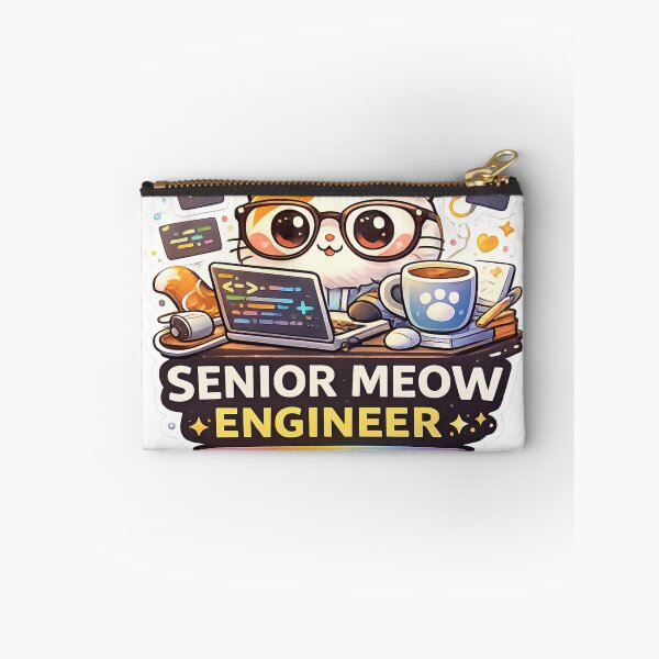 Item preview, Senior Meow Engineer Funny Programmer Cat designed and sold by LitlCalmStudio.