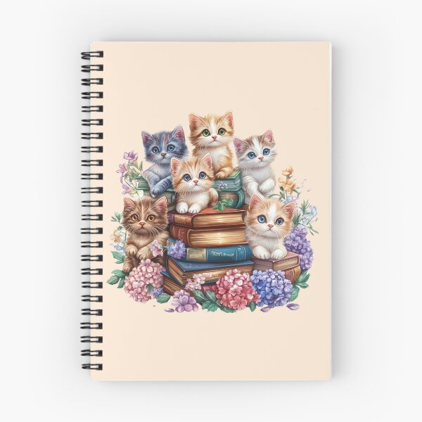 Item preview, Bookish Kitten Pile designed and sold by bubblyrainbow.