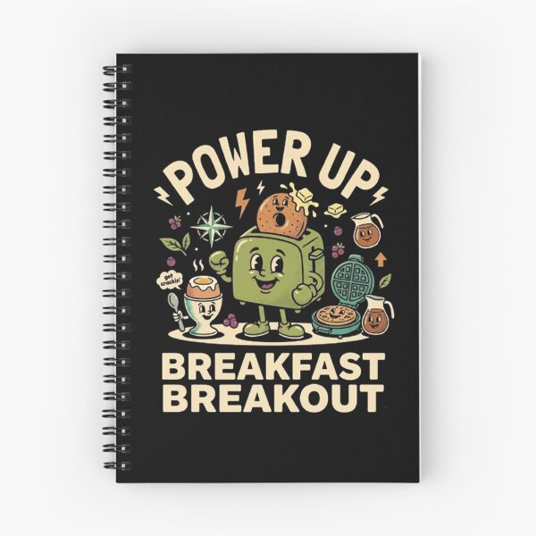 Item preview, Power Up Breakfast – Whimsical Food Character Design designed and sold by Dogandesighn.