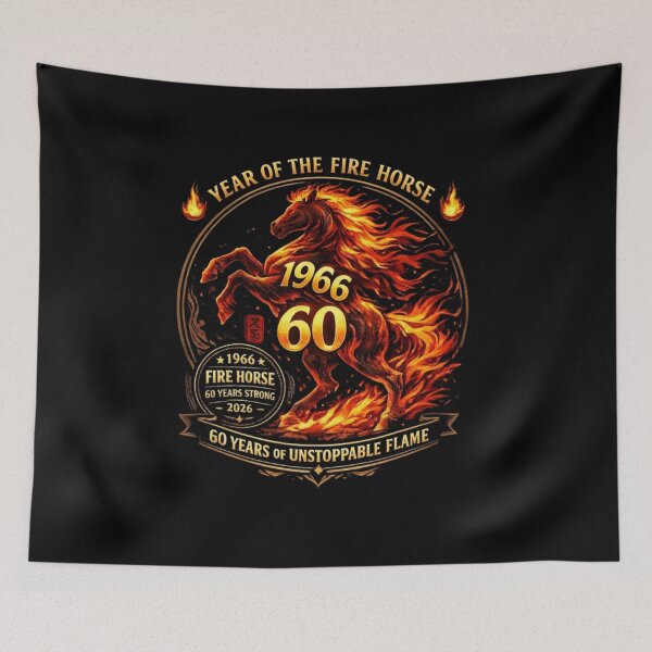 Item preview, Year of the Fire Horse 2026 Zodiac Badge designed and sold by 97Ts.
