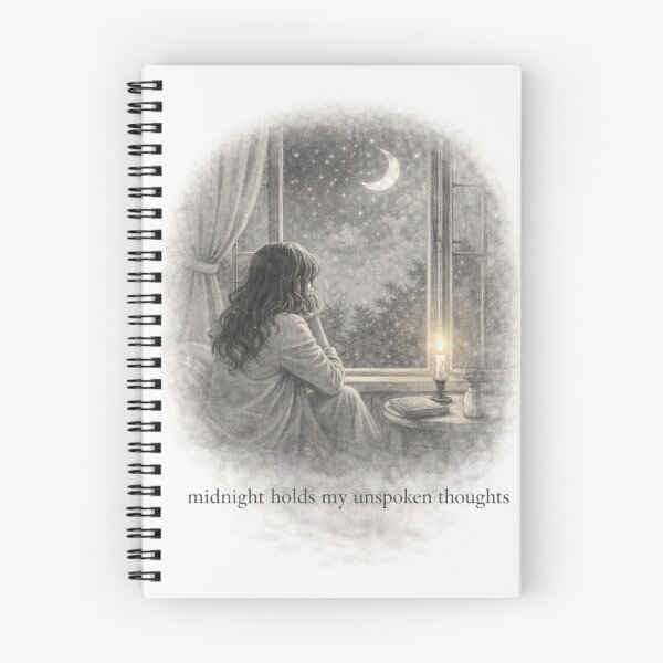 Item preview, Midnight Holds My Unspoken Thoughts designed and sold by ByKubraArt.