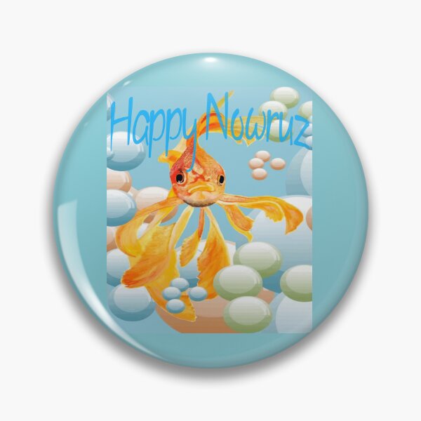 Item preview, Sky-Blue Wishes Happy Nowruz Goldfish designed and sold by taiche.