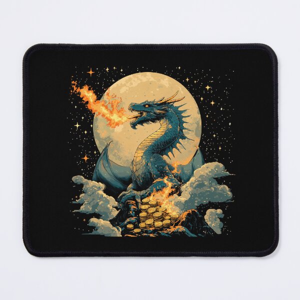 Item preview, Fire Dragon Under Full Moon Fantasy T-Shirt designed and sold by PSYNOVA.