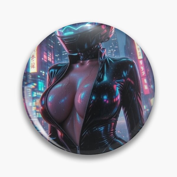 Item preview, Cyberpunk Neon Rain Goddess – Aggressive Latex Suit & Glowing Helmet in Tokyo Storm designed and sold by RadaQueen.