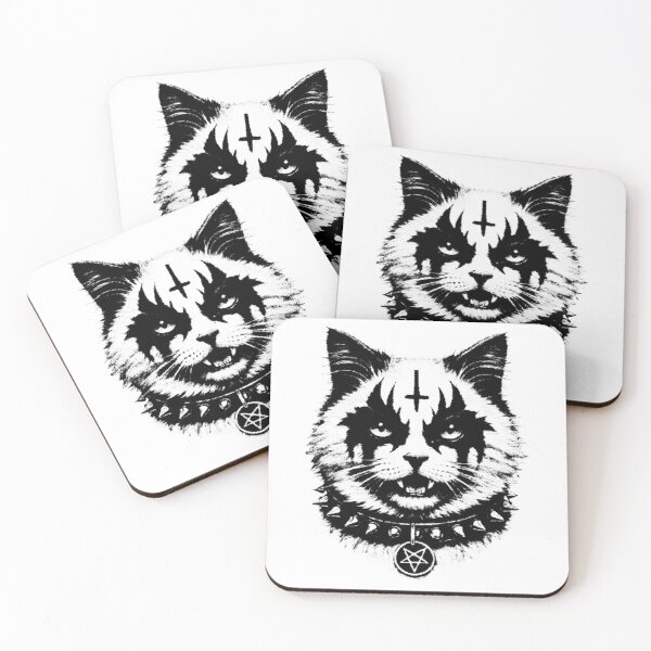 Item preview, Black Metal Cat Metalhead Style designed and sold by Eh Plus Designs.