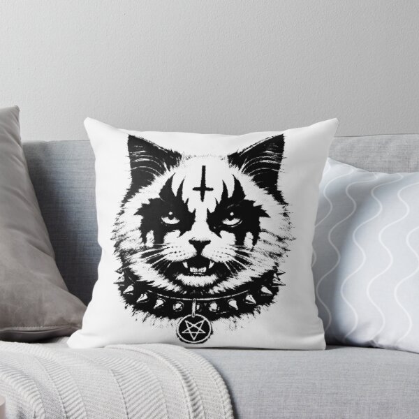 Item preview, Black Metal Cat Metalhead Style designed and sold by Eh Plus Designs.