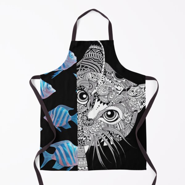 Item preview, Fishbowl Friend - Whimsical Cat & Fish Art designed and sold by Mini Pixel Perfect Co..