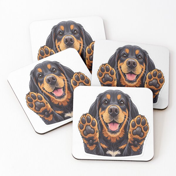 Item preview, Slovak Hound Dog Paw Beans – Cute Slovenský Kopov Pressing Paws Illustration designed and sold by myforestfog.