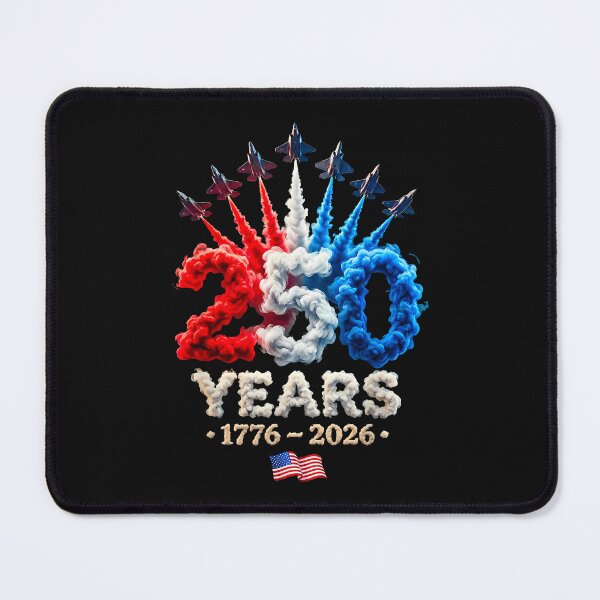 Item preview, 250 Years 1776-2026 Patriotic Jets Red White Blue Smoke designed and sold by tratakos.