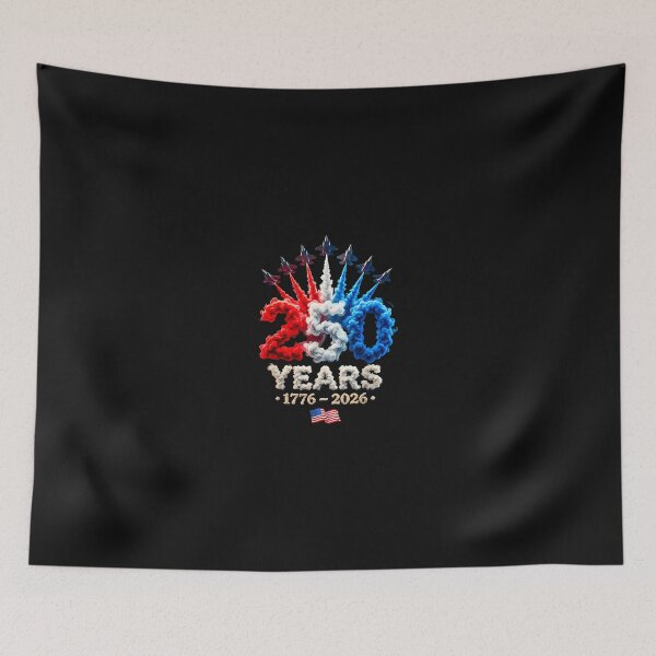 Item preview, 250 Years 1776-2026 Patriotic Jets Red White Blue Smoke  designed and sold by tratakos.