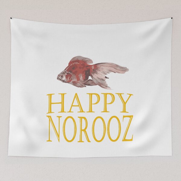 Item preview, Crimson Goldfish Happy Norooz Wishes designed and sold by taiche.