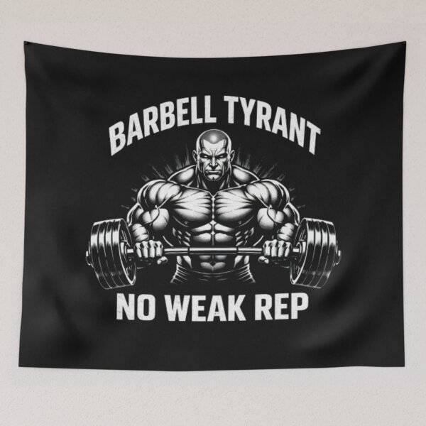 Item preview, Barbell Tyrant – No Weak Rep Powerlifting Shirt designed and sold by wanado.