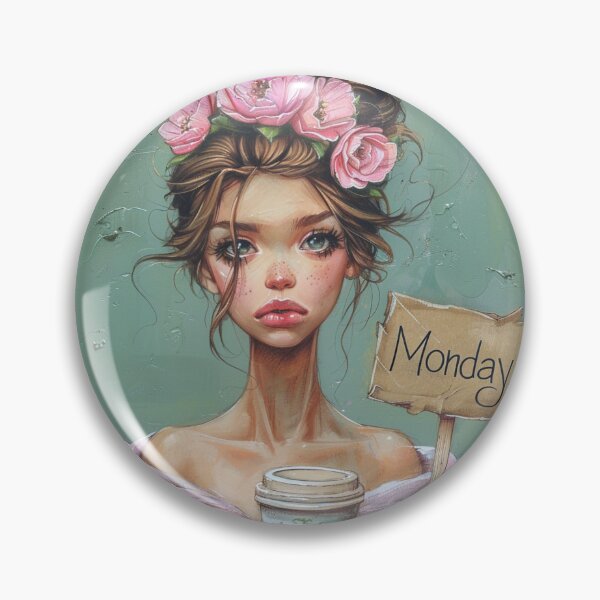Item preview, Pouty Girl on Monday designed and sold by bubblyrainbow.