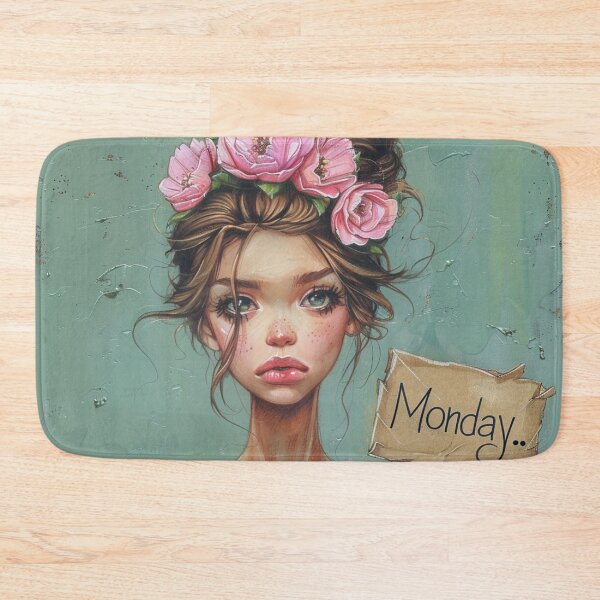 Item preview, Pouty Girl on Monday designed and sold by bubblyrainbow.