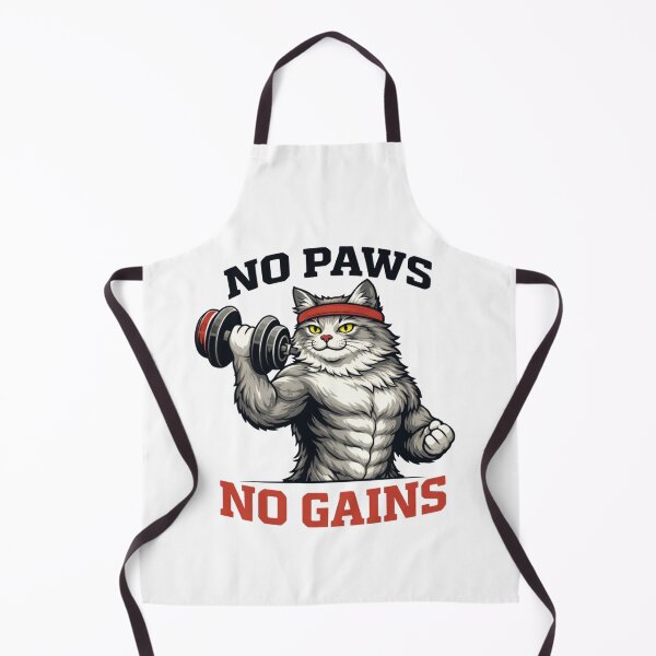 Item preview, No Paws No Gains Funny Gym Cat t-shirt designed and sold by PawTheory.