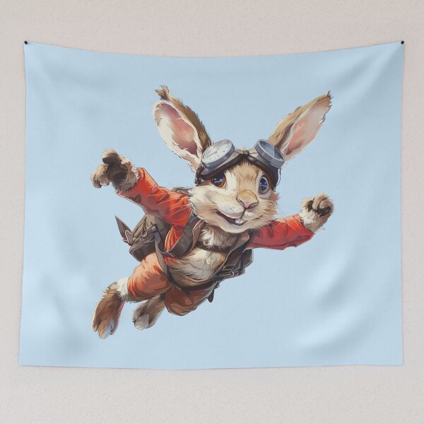 Item preview, Skydiving Bunny designed and sold by bubblyrainbow.