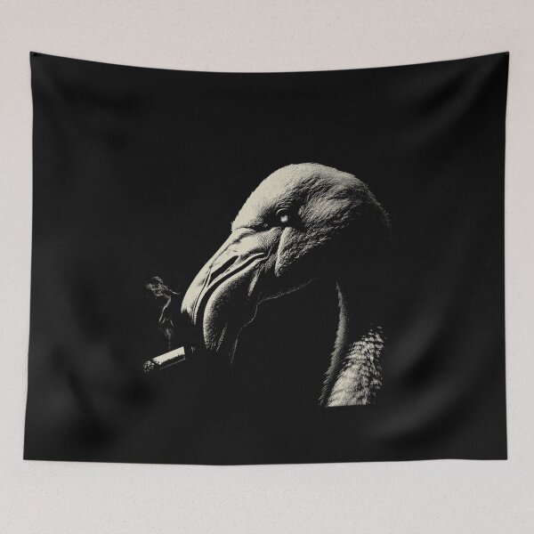 Item preview, Edgy Flamingo Smoking Cigarette Low Key designed and sold by k3rstman1.