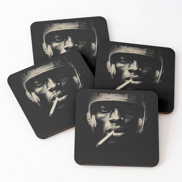 Item preview, Gritty Football Player Smoking Cigarette Portrait designed and sold by k3rstman1.