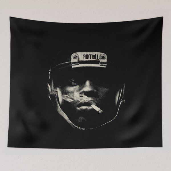 Item preview, Gritty Football Player Smoking Vintage Style designed and sold by k3rstman1.
