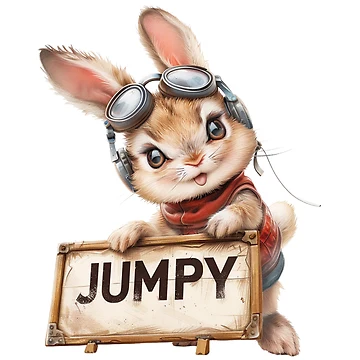 Artwork thumbnail, Jumpy the Rabbit by bubblyrainbow