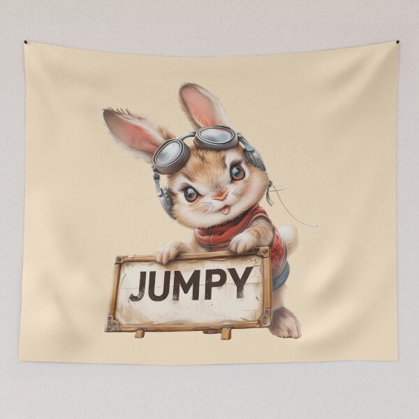 Item preview, Jumpy the Rabbit designed and sold by bubblyrainbow.