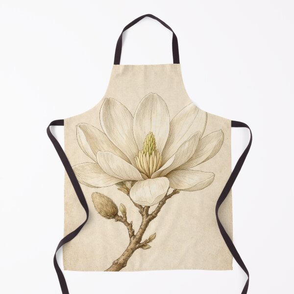 Item preview, Vintage White Magnolia Botanical Print - Antique Magnolia Flower Illustration designed and sold by Darlin8888.