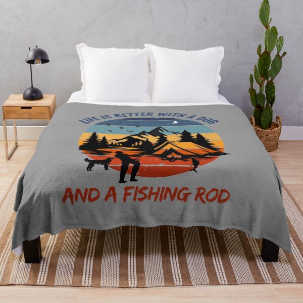 Item preview, Retro Sunset Fishing & Camping with My Dog Adventure Gear designed and sold by paws-peaks-adv.