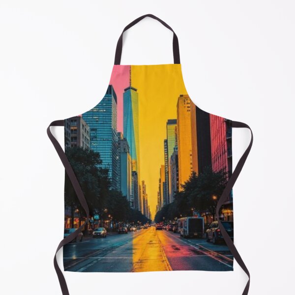 Item preview, Vibrant Silkscreen Cityscape - Modern Graphic Urban Art designed and sold by The Rust Lab.