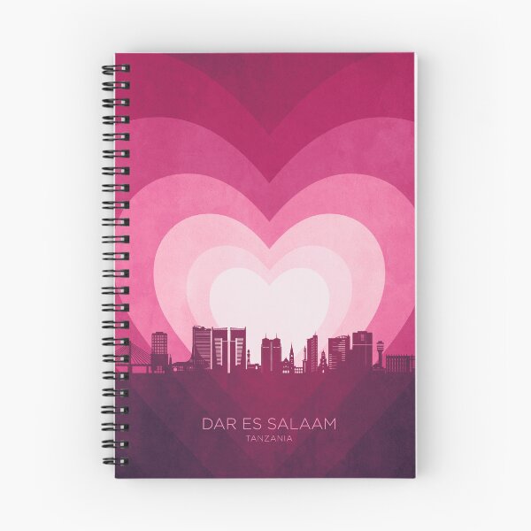 Item preview, Dar es Salaam Skyline Hearts Pink designed and sold by ArtPrints.