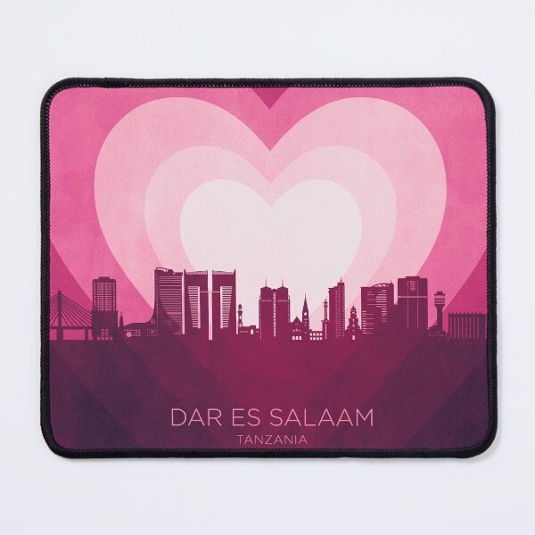 Item preview, Dar es Salaam Skyline Hearts Pink designed and sold by ArtPrints.