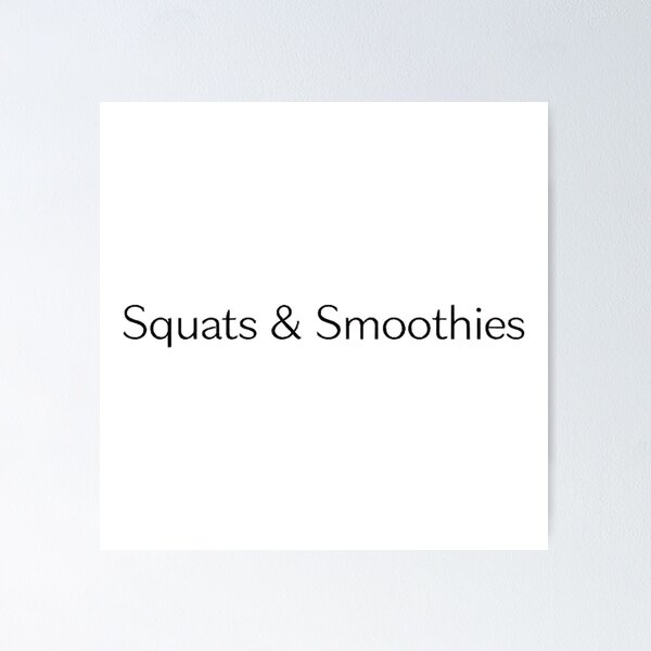 Item preview, Squats & Smoothies Vegan Fitness Design Plant Based Gym Lifestyle designed and sold by GreenStrength Studio.