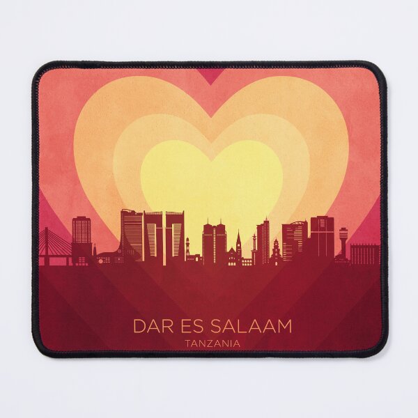 Item preview, Dar es Salaam Skyline Hearts Red Yellow designed and sold by ArtPrints.