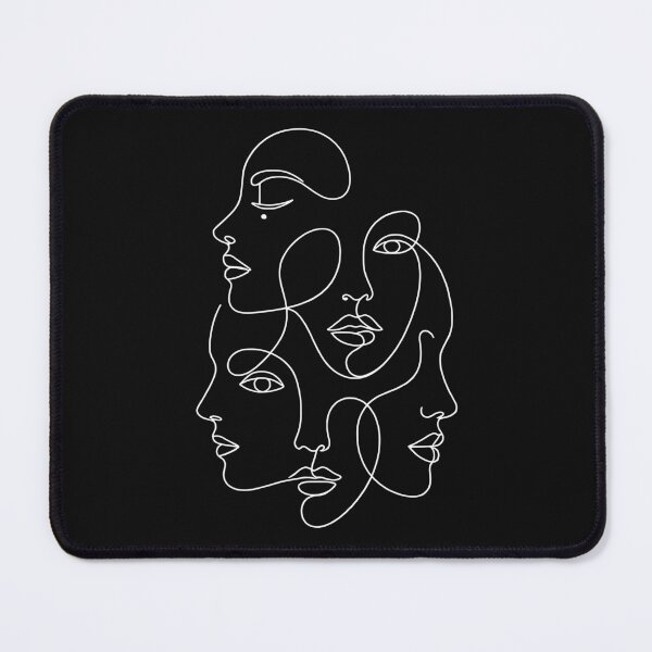 Item preview, Overlapping Profiles White Line Drawing designed and sold by capricedefille.