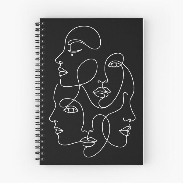 Item preview, Overlapping Profiles White Line Drawing designed and sold by capricedefille.