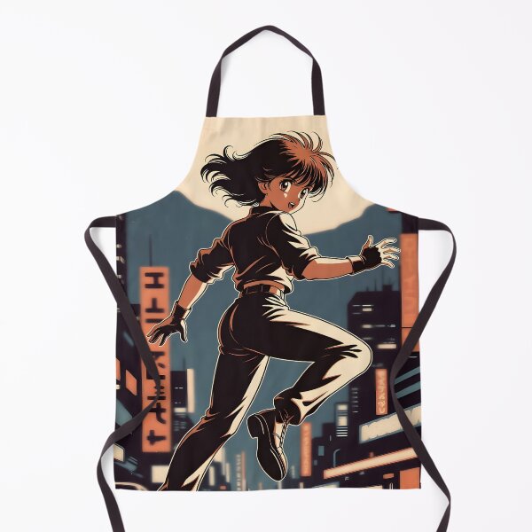 Item preview, Retro 80s Anime Girl Running Night City Vintage Anime Aesthetic designed and sold by Radnime.