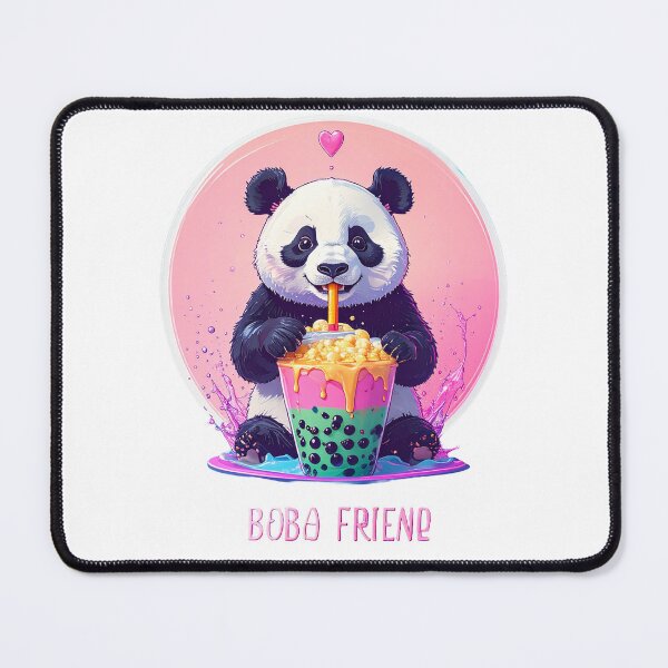 Item preview, Boba Friend Cute Panda Milk Tea Figure designed and sold by icemanphotos.