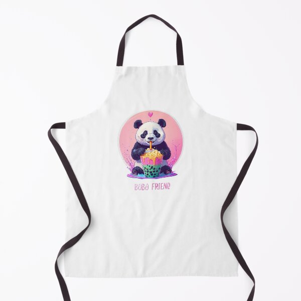 Item preview, Boba Friend Cute Panda Milk Tea Figure designed and sold by icemanphotos.