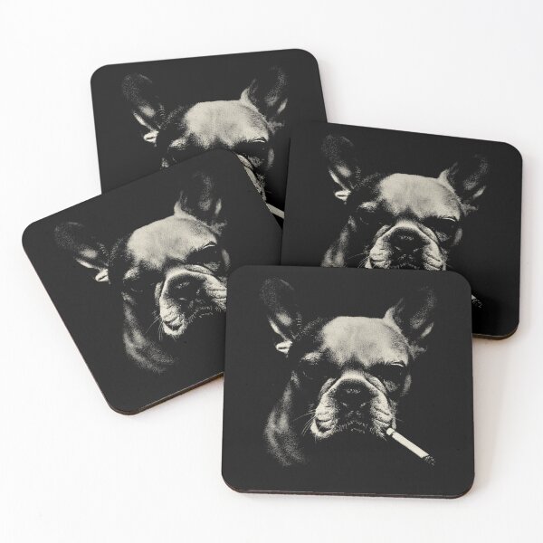 Item preview, French Bulldog Smoking Cigarette Vintage Halftone Dog designed and sold by k3rstman1.