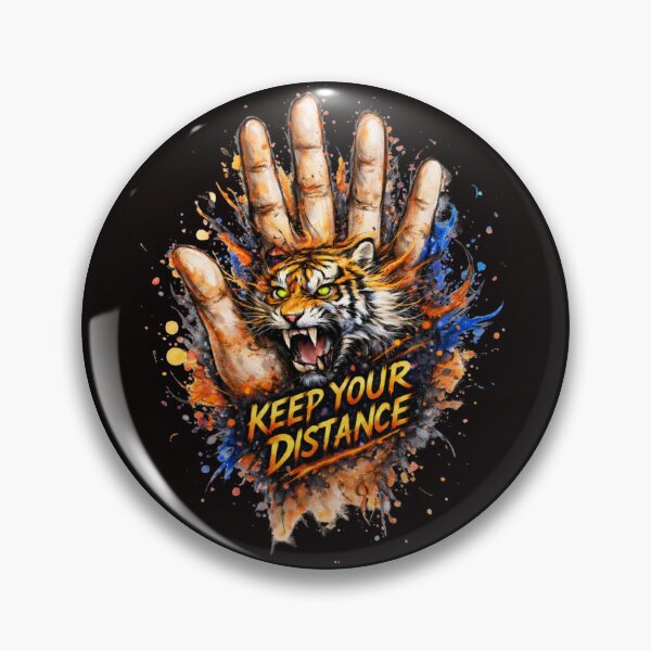 Item preview, Keep Your Distance – Fierce Tiger Warning Hand Art designed and sold by Tadeusz1.