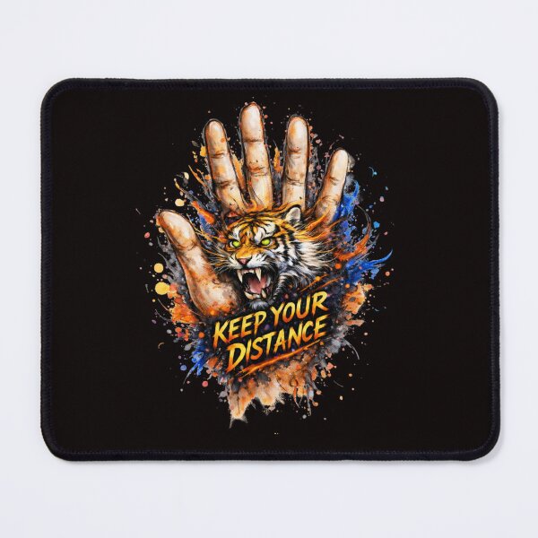 Item preview, Keep Your Distance – Fierce Tiger Warning Hand Art designed and sold by Tadeusz1.