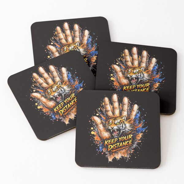 Item preview, Keep Your Distance – Fierce Tiger Warning Hand Art designed and sold by Tadeusz1.