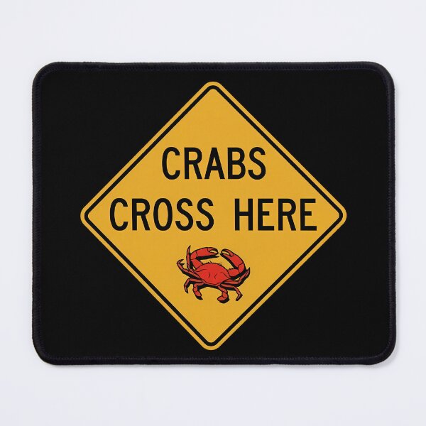 Item preview, Red Crab Migration Warning designed and sold by Funny Vintage Stickers And T-Shirts.