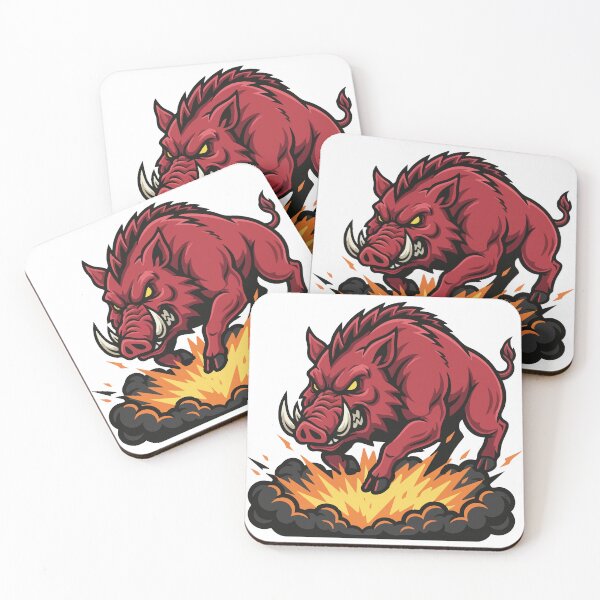Item preview, Fire Red Boar Explosion Mascot Boar designed and sold by PixelStudioBe.