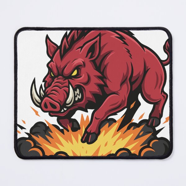 Item preview, Fire Red Boar Explosion Mascot Boar designed and sold by PixelStudioBe.