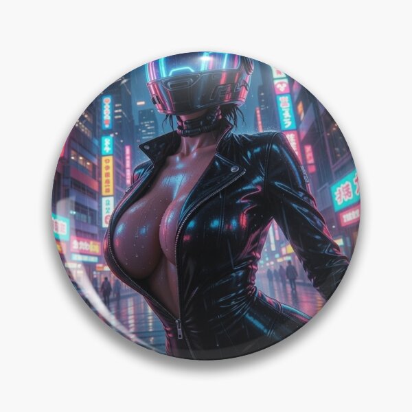 Item preview, Cyberpunk Neon Rain Goddess – Aggressive Latex Suit & Glowing Helmet in Tokyo Storm designed and sold by RadaQueen.
