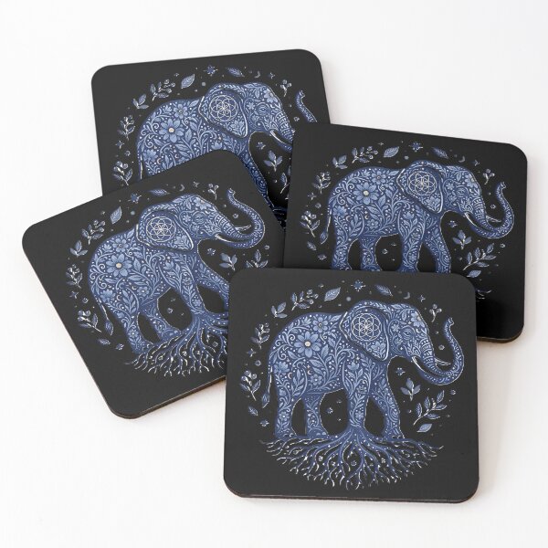 Item preview, Indigo Mystic Elephant - Sacred Roots & Wisdom Silhouette designed and sold by PawsyVibe.